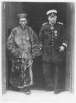 Li-Hung-Tchang on a tour of Europe in 1896 with Otto von Bismarck (engraving)