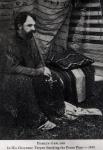 Hamlin Garland in his Cheyenne Teepee Smoking a Peace Pipe, from 'A Son of the Middle Border', 1899 (b/w photo)