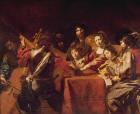 Concert with Eight People (oil on canvas)