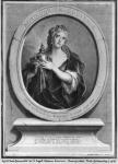Adrienne Lecouvreur (1692-1730) engraved by Pierre Drevet (engraving)