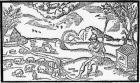 Month of December, from 'The Shepheardes Calender' by Esmond Spenser (1552-99), facsimile of original published in 1579 (woodcut) (b/w photo)