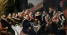 A Banquet of the Officers of the St. George Militia Company, 1616 (oil on canvas)
