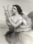 Sappho,illustration from 'World Noted Women' by Mary Cowden Clarke, 1858 (engraving)