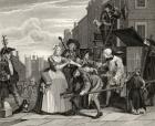 Arrested for Debt, plate V from 'A Rake's Progress', from 'The Works of William Hogarth', published 1833 (litho)
