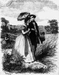 Felix de Vandenesse and Madame de Mortsauf, illustration for 'Le Lys Dans la Vallee' by Honore de Balzac (1799-1850) published in 1871 (engraving) (b/w photo)