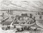 Peter Stuyvesant's Bowery house, called Great Bouwerie, in what is now present day Manhattan, America. Peter Stuyvesant, c.16121672. Last Dutch Director-General of the colony of New Netherland, (now New York), America. From The History of Our Country, pu