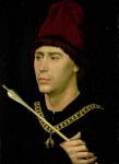 Portrait of Antoine (1421/22-1504) bastard of Burgundy, Knight of the Order of the Golden Fleece, c.1456 (oil on panel)