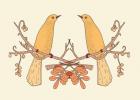 yellow birds, 2015, mixed media