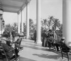Veranda of the Hotel Royal Palm, Miami, Florida, c.1905 (b/w photo)