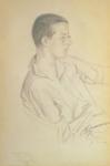 Portrait of Dmitri Dmitrievich Shostakovich (1906-75), 1923 (pencil on paper)