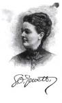 Sarah Orne Jewett (1849-1909) (engraving) (b&w photo)