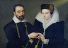 Portrait of a Couple (oil on panel)