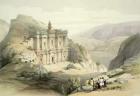 El Deir, Petra, March 8th 1839, plate 90 from Volume III of 'The Holy Land', engraved by Louis Haghe (1806-85) pub. 1849 (litho)