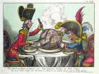 The Plum Pudding in Danger, 1805 (coloured engraving) (see also 152999)