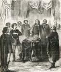 Initiation of an Illuminatus, from 'Societes Secretes, les Francs Macons', published c.1867 (engraving)