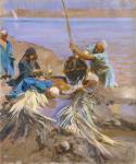 Egyptians Raising Water from the Nile, 1890-91 (oil on canvas)