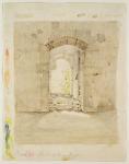 Entrance Gate to the Royal School in Meissen (pencil and w/c on paper)