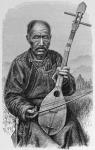 A Mongol musician, from 'The History of Mankind', Vol.III, by Prof. Friedrich Ratzel, 1898 (engraving)