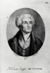 Portrait of Count Joseph de Maistre (1753-1821), engraved by Francois le Villain (litho) (b/w photo)