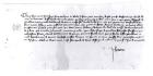 Signature of Joan of Arc (c.1412-31) (ink on paper) (b/w photo)