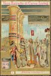 Scene from Act I, Scene v of the opera 'Aida', by Giuseppe Verdi (1813-1901) (colour litho)