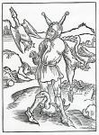 Of hym that nought can and nought wyll lerne, and seyth moche, lytell berynge away, I mene nat theuys, illustration from Alexander Barclay's English translation of 'The Ship of Fools', from an edition published in 1874 (engraving)