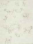 Flock of Sheep, after 1794 (graphite)