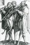 The Brass Players from the series 'The Great Wedding Dances' 1538 (engraving)