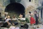 Washerwomen Disputing, 1871 (oil on canvas)