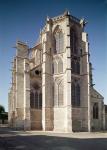 View of the chevet of the church, built 1260-1320 (photo)