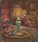 Oak Room Lamps (oil on canvas)
