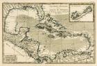 The Antilles and the Gulf of Mexico, from 'Atlas de Toutes les Parties Connues du Globe Terrestre' by Guillaume Raynal (1713-96) published Geneva, 1780 (coloured engraving)