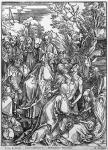 The entombment of Christ, from 'The Great Passion' series, 1497-1500 (woodcut) (b/w photo)