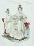 Wedding dress, from 'Le Follet Courrier des Salons Modes', 1832 (colour litho)