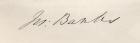 Signature of Sir Joseph Banks (1743-1820) Baronet of Banks (litho)