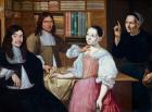 In the Draper´s Shop, 1670 (oil on copper)