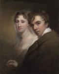 Self-Portrait of the Artist Painting His Wife, c.1810 (oil on canvas)