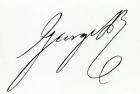 Signature of George IV (engraving)
