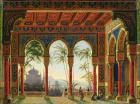 Stage design for the opera 'Ruslan and Lyudmila' by M. Glinka, 1842 (oil on canvas)
