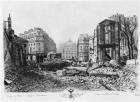 Building of Avenue de l'Opera, last demolitions, 1876 (engraving) (b/w photo)