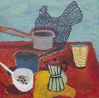 Still life with chicken, 2015, (acrylic on canvas)