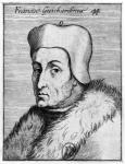 Portrait of Francesco Guicciardini (1483-1540) (engraving) (b/w photo)