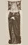 Effigy from the tomb of Beatrix Cornel, Prioress of the Lady Hospitallers of St. John of Jerusalem, from 'Military and Religious Life in the Middle Ages' by Paul Lacroix, published London c.1880. (litho)