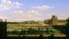View of the Gardens and Palace of the Tuileries from the Quai d'Orsay, 1813 (oil on canvas)