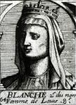 Blanche de Castille (1188-1252) Queen of France (engraving) (b/w photo)