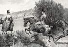 Prince Albert Hunting near Belvoir Castle (engraving)