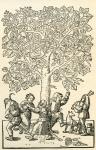 Under the village Linden Tree, after a 16th century engraving by Kandel. From Illustrierte Sittengeschichte vom Mittelalter bis zur Gegenwart by Eduard Fuchs, published 1909.