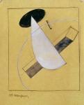 Proun 18, 1919-20 (pencil & w/c on paper)