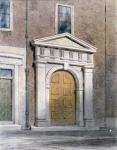 The Entrance to Masons' Hall, 1854 (w/c on paper)