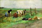 Field Workers, c.1900 (oil on cardboard)